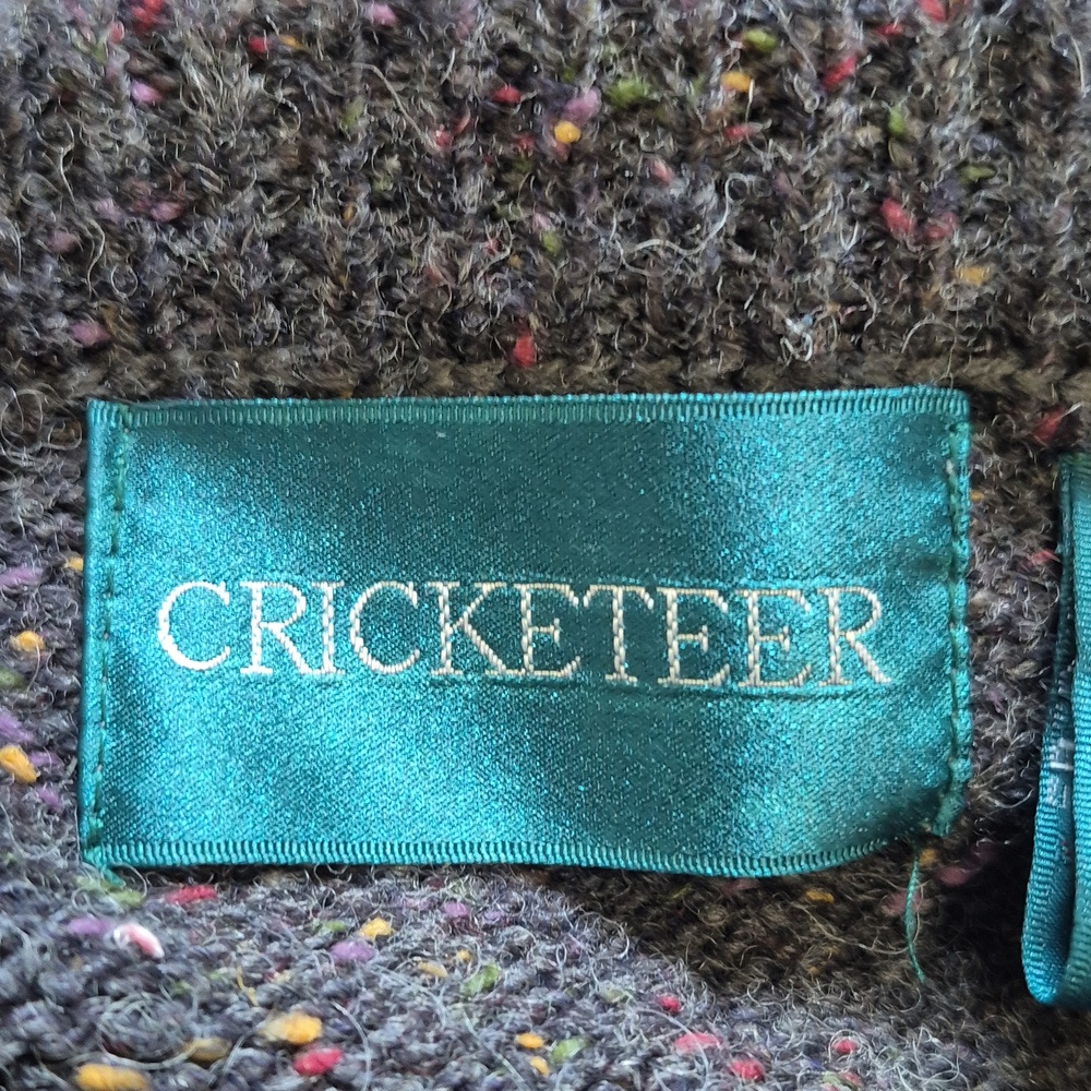 Vintage Cricketeer Flying Ducks Wool Blend Specked Knit Sweater, Size L Gorpcore - Picture 5 of 6